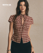 Camisa a cuadros minimalista