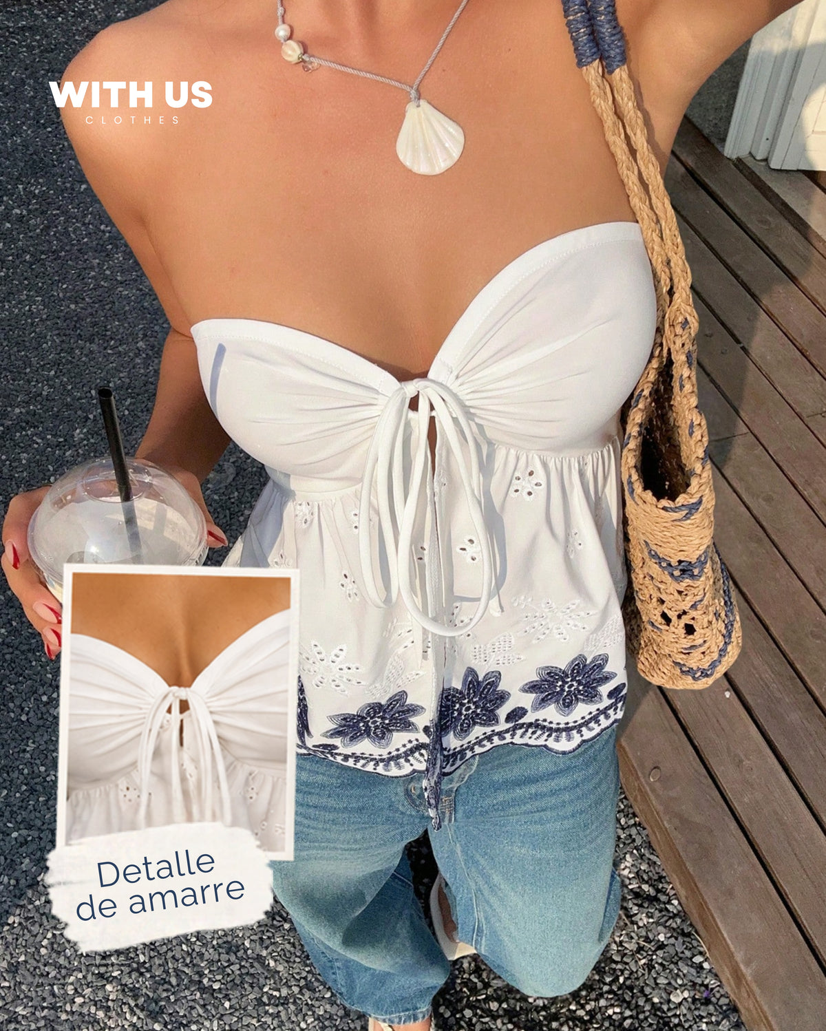 Top bandeau estilo francés