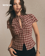 Camisa a cuadros minimalista