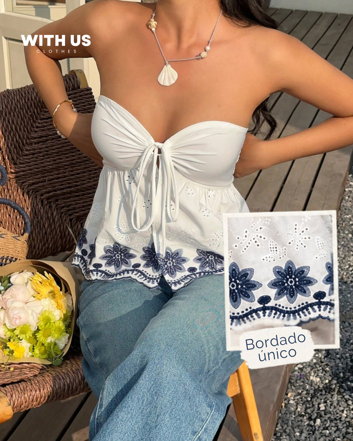Top bandeau estilo francés