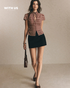 Camisa a cuadros minimalista