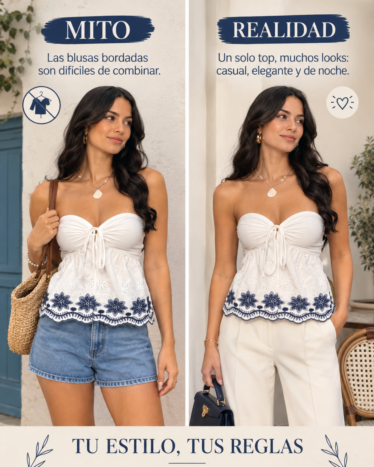 Top bandeau estilo francés