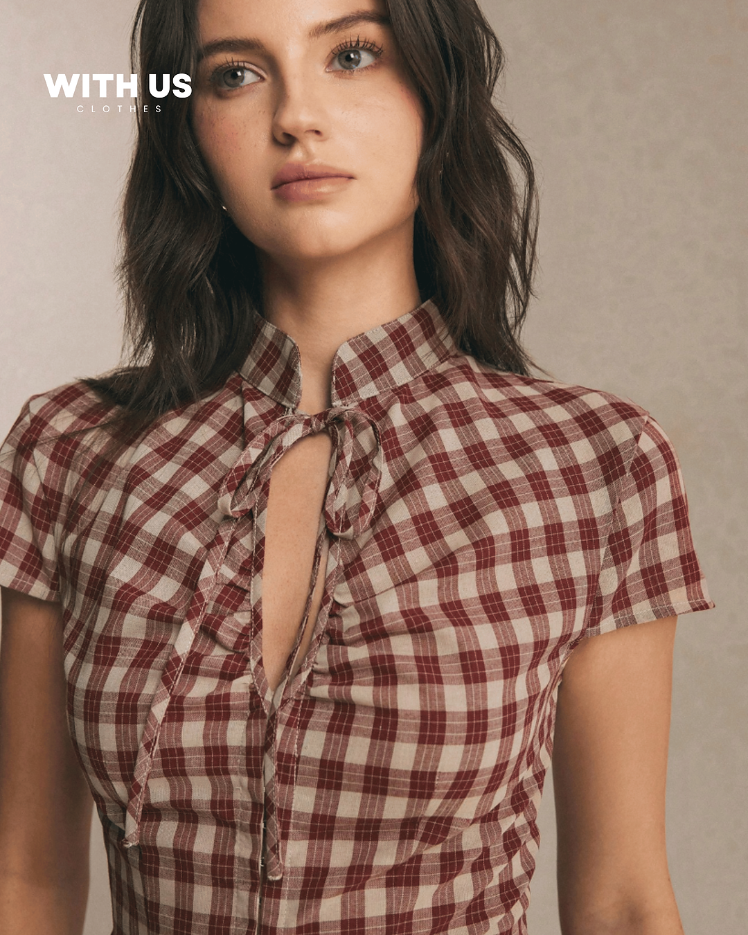Camisa a cuadros minimalista